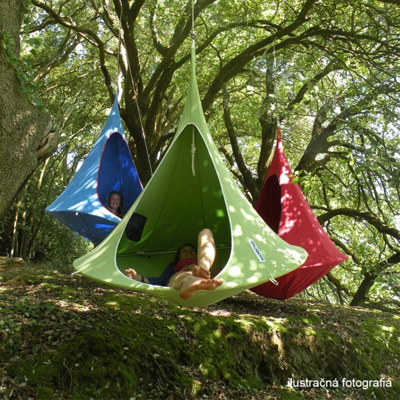 Kondela Závesné hojdacie kreslo, zelená, KLORIN NEW KIDS CACOON HAMMOCK