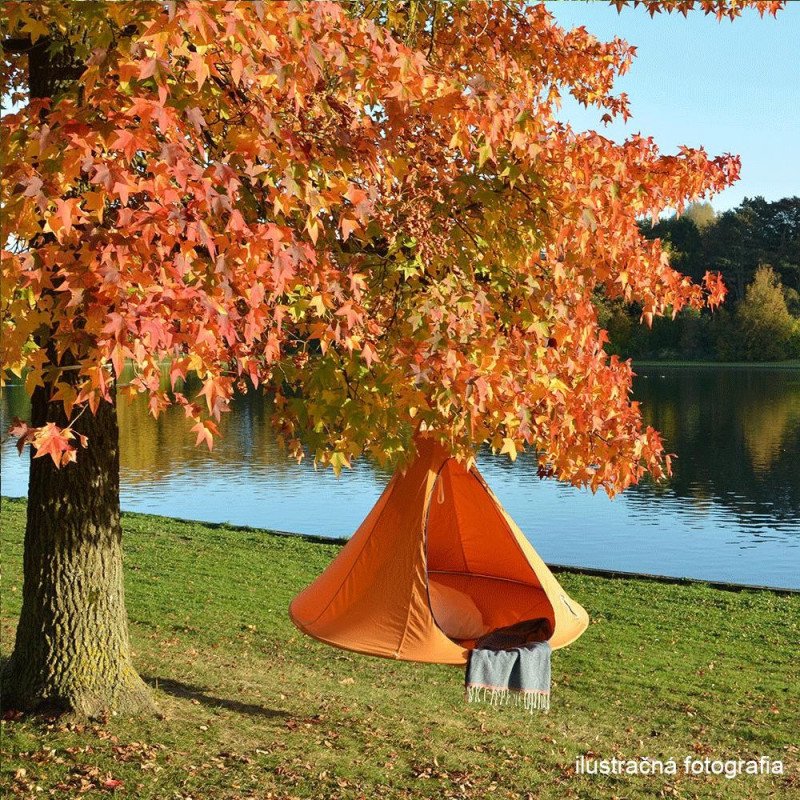 Kondela Závesné hojdacie kreslo, zelená, KLORIN NEW KLASIK CACOON HAMMOCK