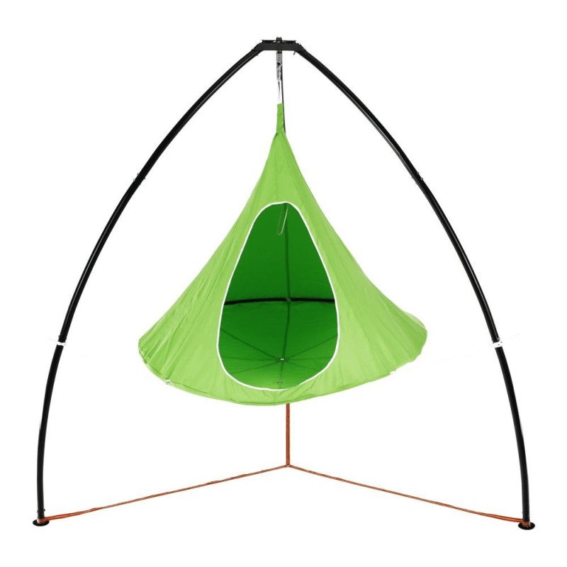 Kondela Závesné hojdacie kreslo, zelená, KLORIN NEW BIG SIZE CACOON HAMMOCK