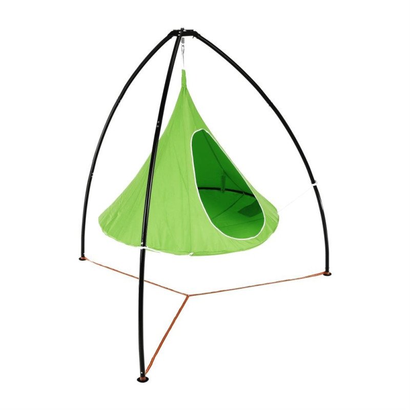Kondela Závesné hojdacie kreslo, zelená, KLORIN NEW BIG SIZE CACOON HAMMOCK