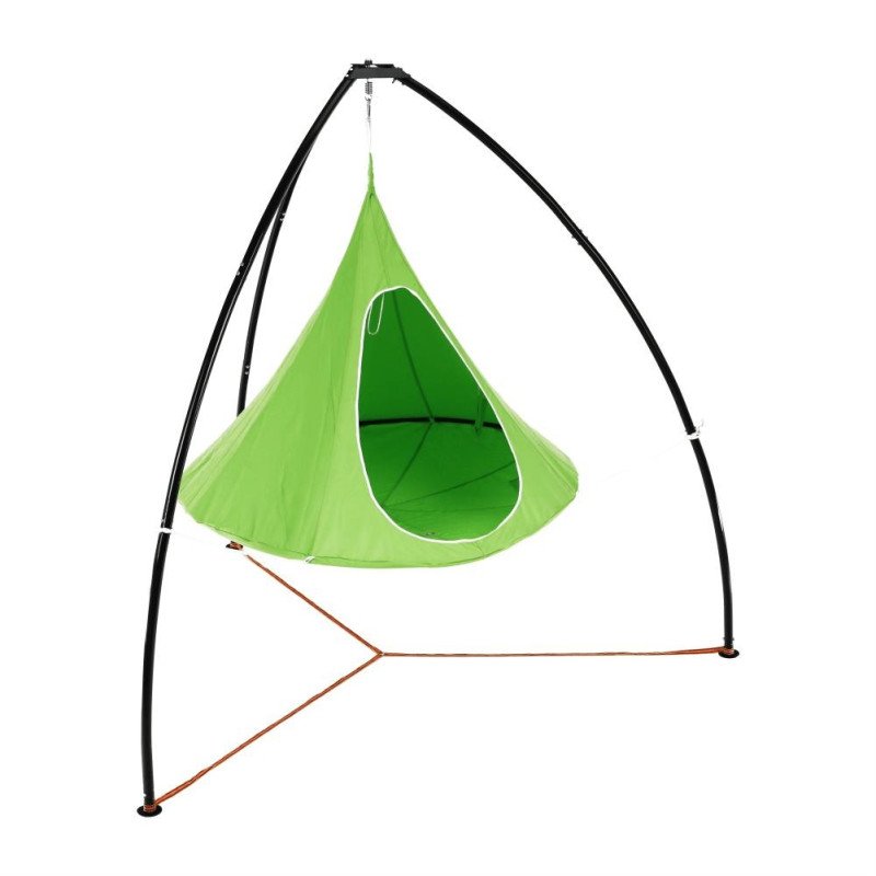 Kondela Závesné hojdacie kreslo, zelená, KLORIN NEW BIG SIZE CACOON HAMMOCK