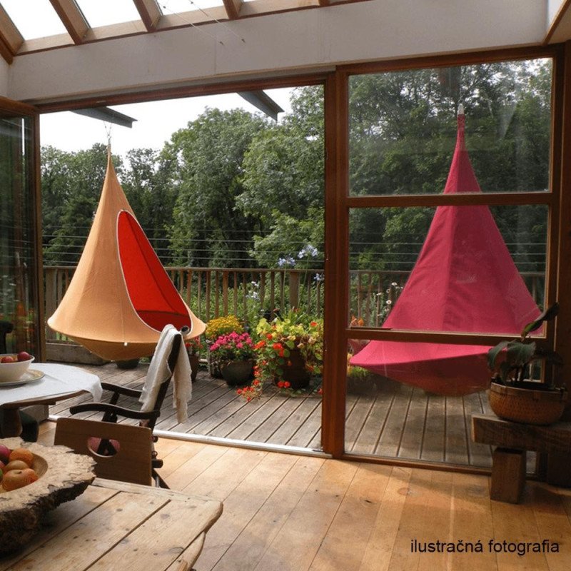Kondela Závesné hojdacie kreslo, svetlosivá, KLORIN NEW BIG SIZE CACOON HAMMOCK