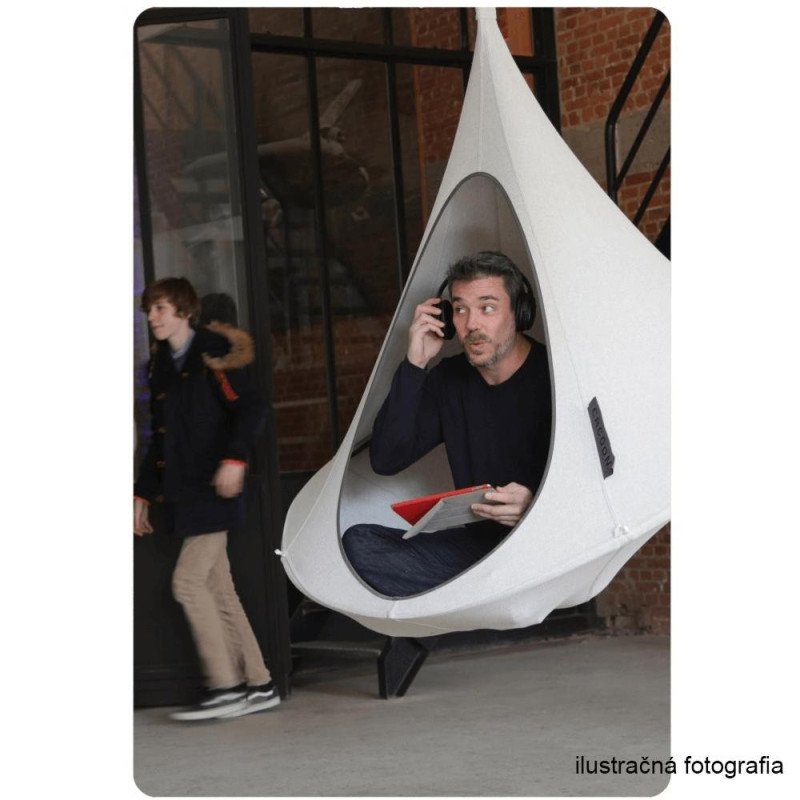 Kondela Závesné hojdacie kreslo, svetlosivá, KLORIN NEW BIG SIZE CACOON HAMMOCK