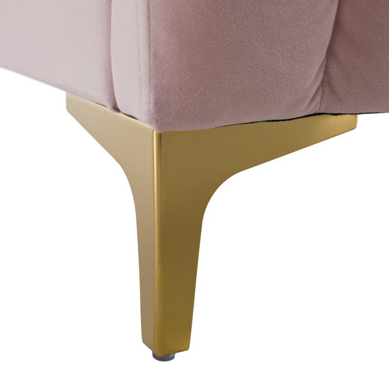 Kondela Posteľ, ružová/gold chróm zlatý matný, 160x200, KAISA