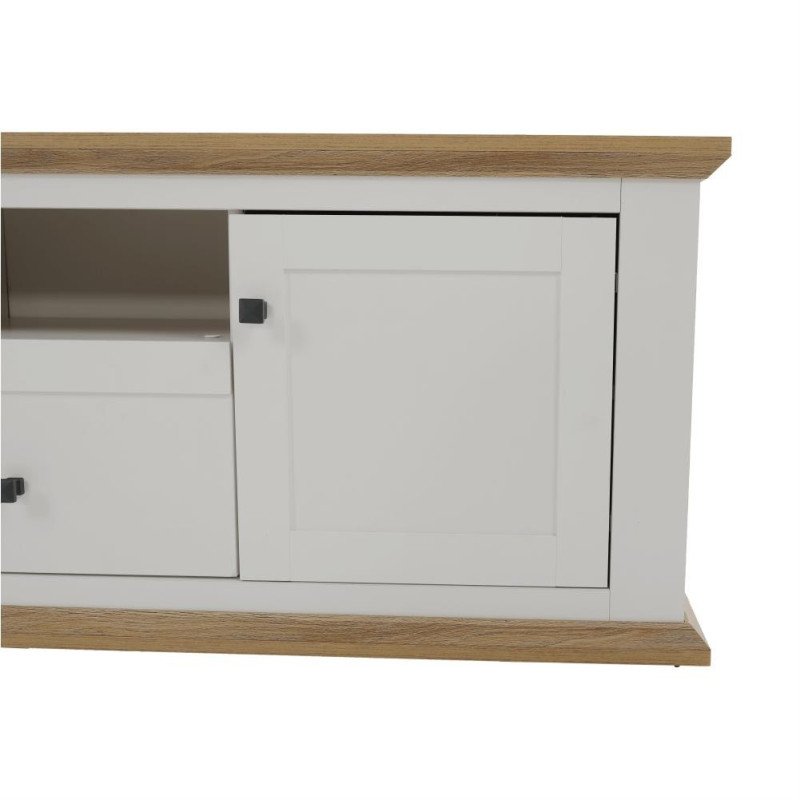 Kondela RTV stolík MZ15, biela/dub grand, LEON