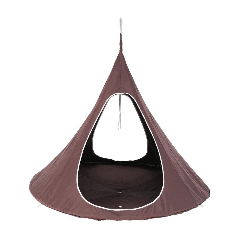 Kondela Závesné hojdacie kreslo, sivohnedá TAUPE, KLORIN NEW TYP 2 BIG SIZE CACOON HAMMOCK