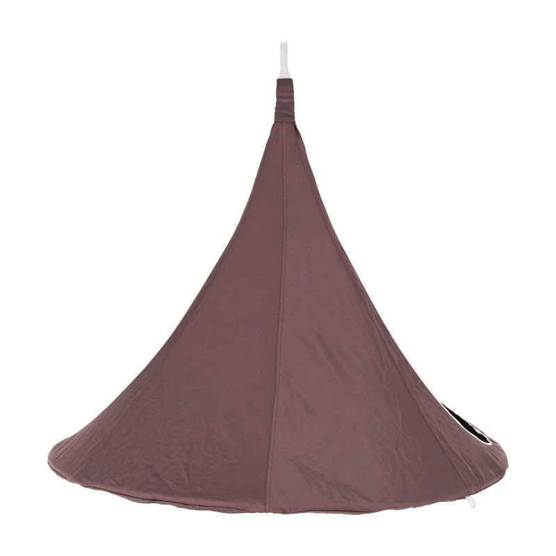 Kondela Závesné hojdacie kreslo, sivohnedá TAUPE, KLORIN NEW TYP 2 BIG SIZE CACOON HAMMOCK
