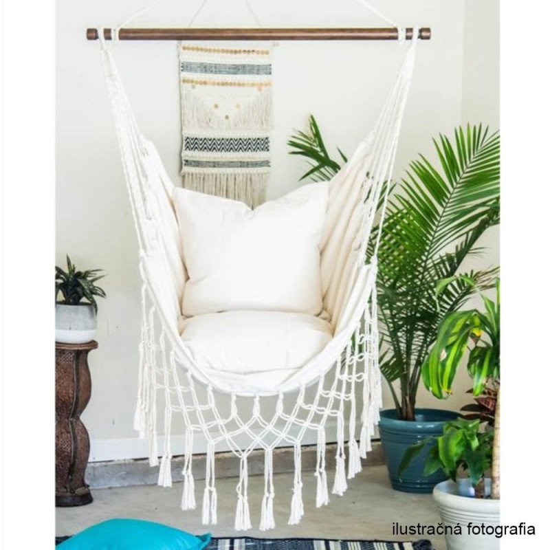 Kondela Závesné kreslo, smotanová, OFRAME