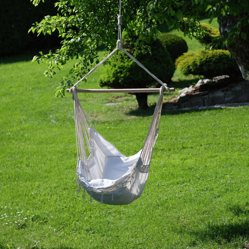 Kondela Závesné kreslo, smotanová, OFRAME