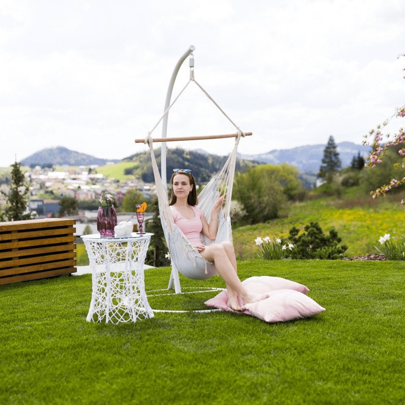 Kondela Závesné kreslo, smotanová, OFRAME