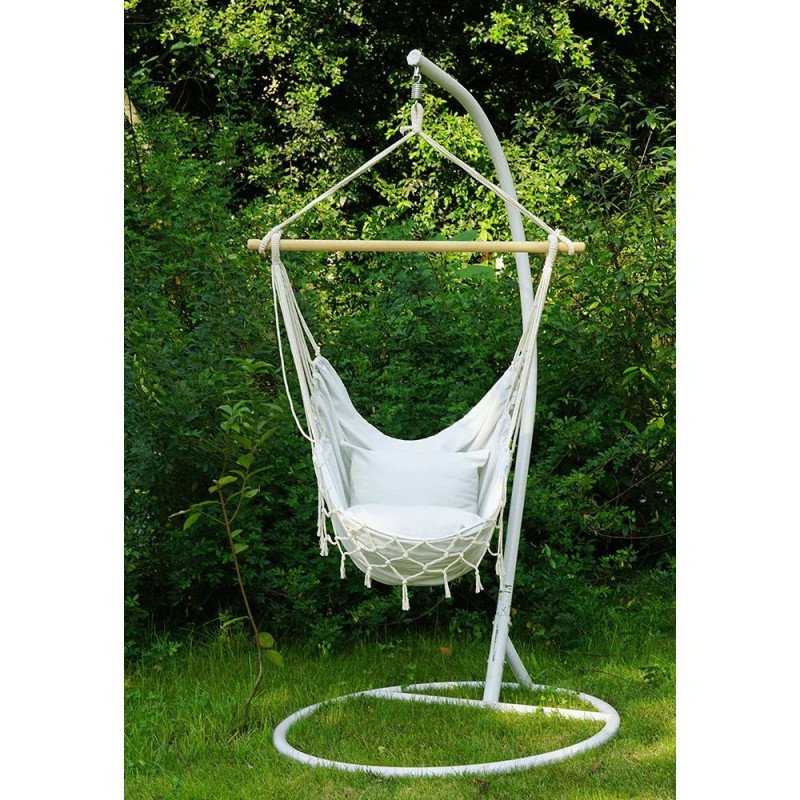 Kondela Závesné kreslo, smotanová, OFRAME