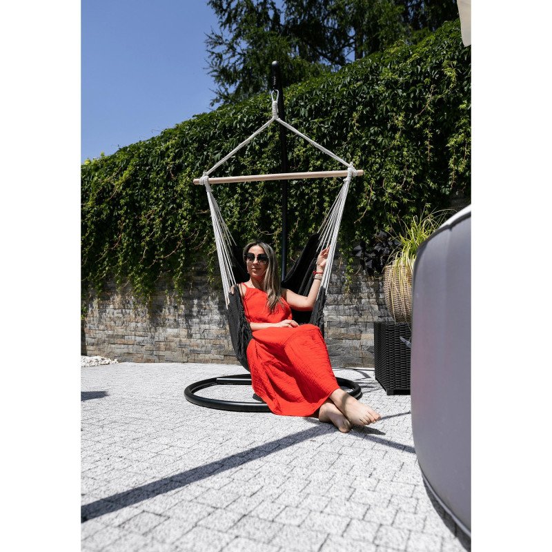 Kondela Závesné kreslo, tmavosivá, OFRAME