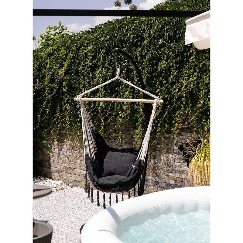 Kondela Závesné kreslo, tmavosivá, OFRAME