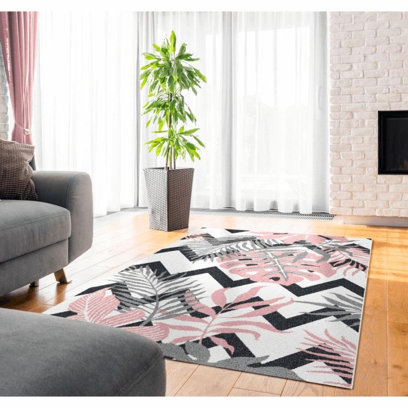 Kondela Koberec, viacfarebný, vzor listy, 133x190, SELIM
