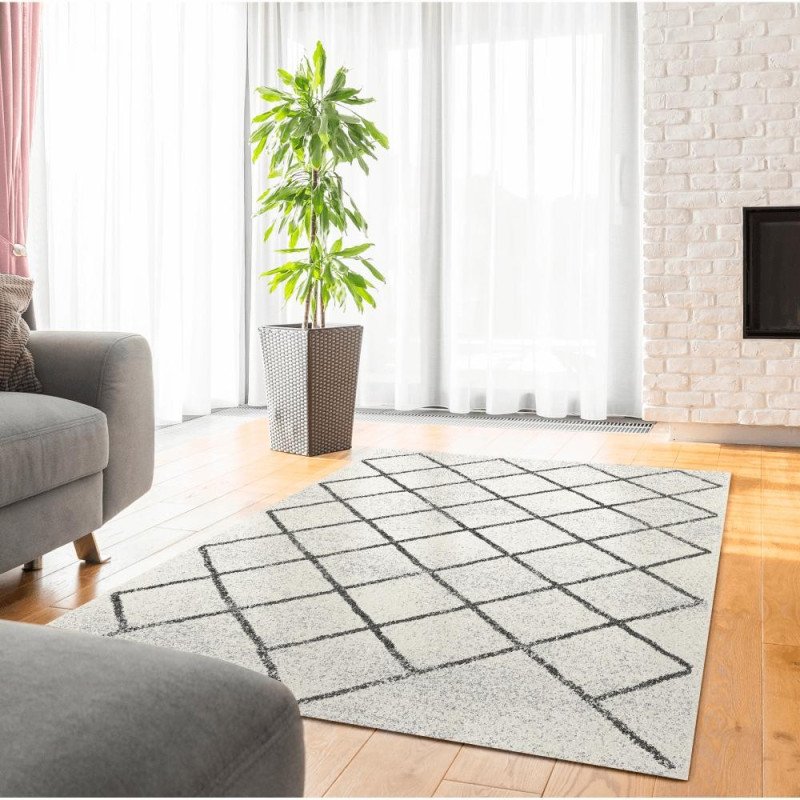 Kondela Koberec, béžová/vzor, 57x90, MATES TYP 2