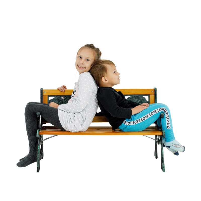 Kondela Detská lavička, čierna/prírodná, NADAZA