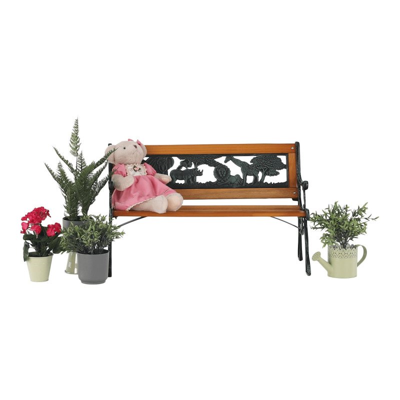 Kondela Detská lavička, čierna/prírodná, NADAZA