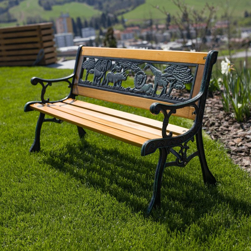 Kondela Detská lavička, čierna/prírodná, NADAZA