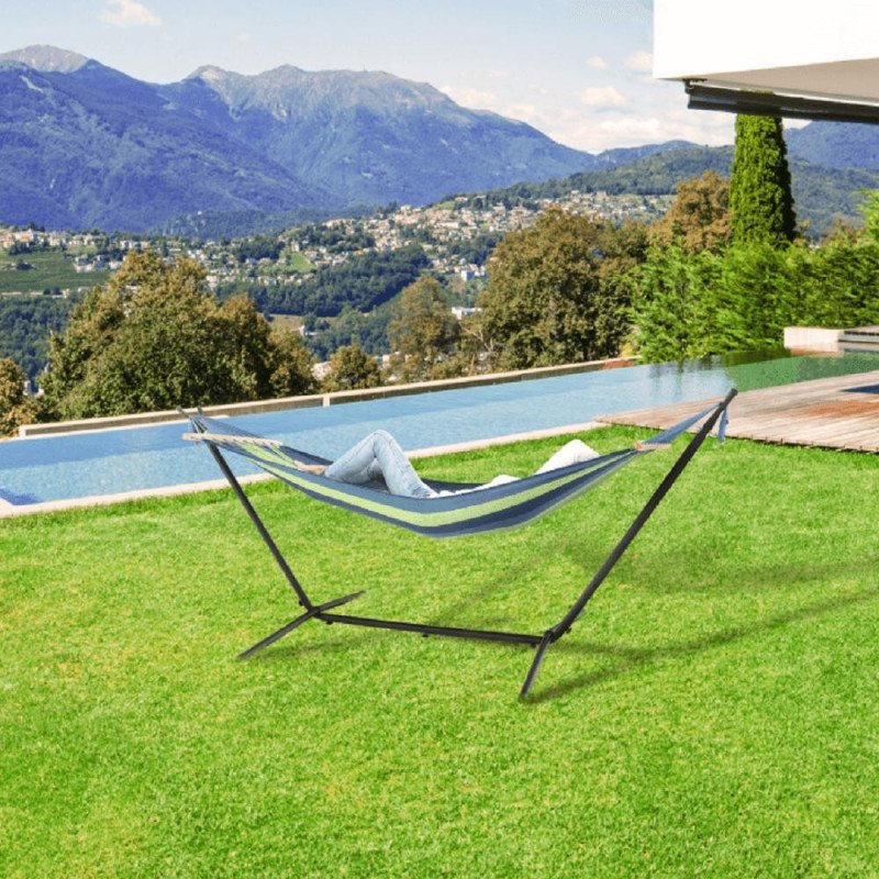 Kondela Hojdacia sieť, tyrkysová/modrá/zelená, EVANA NEW - single