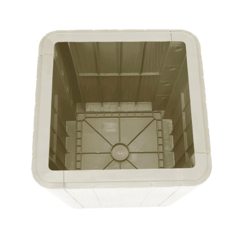 Kondela Záhradný úložný box/príručný stolík, biela, IBLIS
