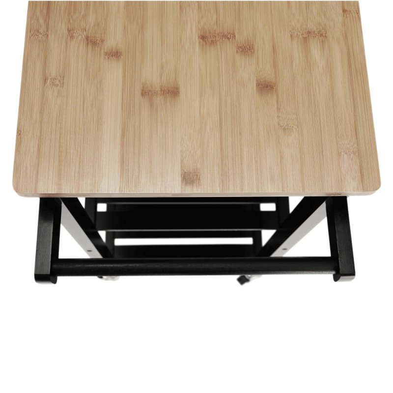 Kondela Servírovací vozík, prírodná/čierna, ARETE