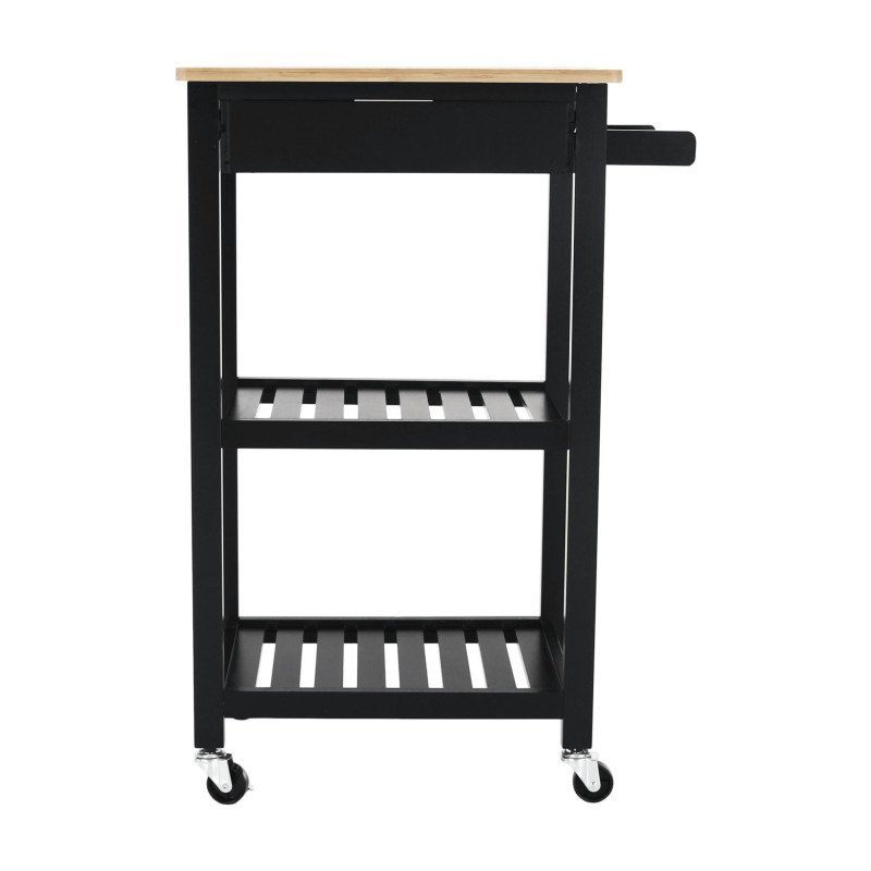 Kondela Servírovací vozík, prírodná/čierna, ARETE