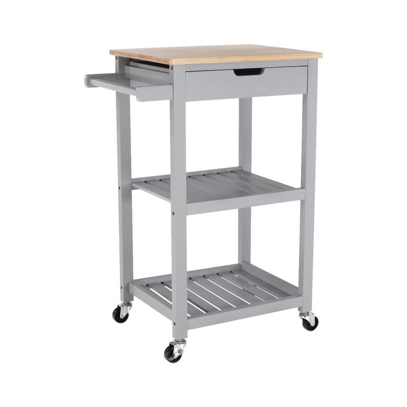 Kondela Servírovací vozík, prírodná/sivá, ARETE