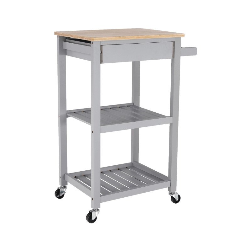 Kondela Servírovací vozík, prírodná/sivá, ARETE