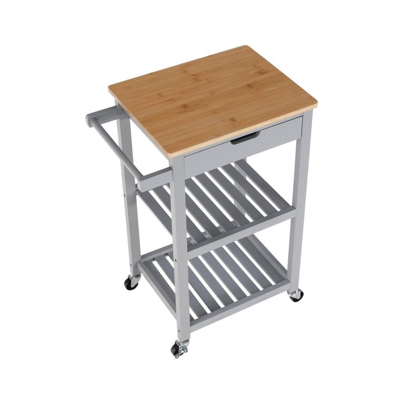 Kondela Servírovací vozík, prírodná/sivá, ARETE