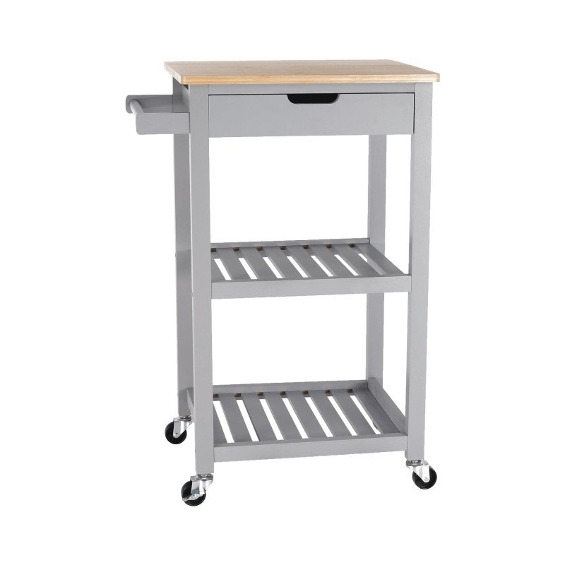 Kondela Servírovací vozík, prírodná/sivá, ARETE