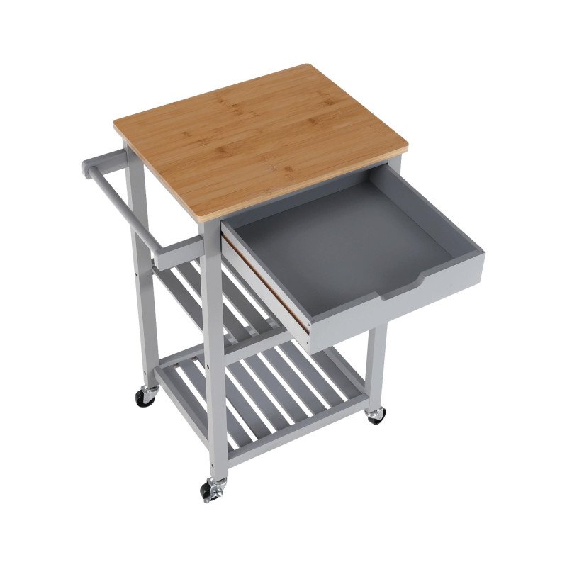 Kondela Servírovací vozík, prírodná/sivá, ARETE