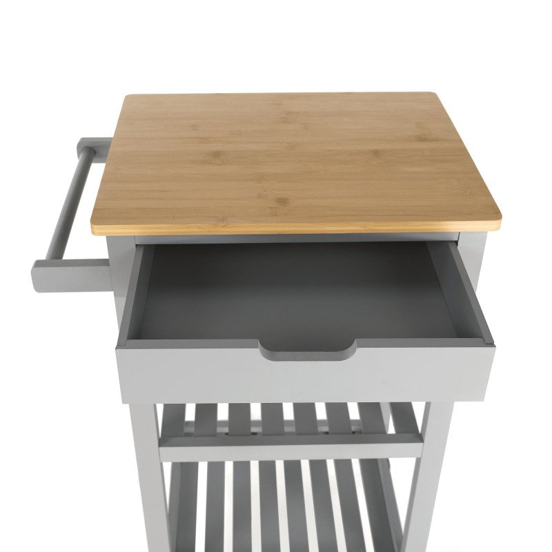 Kondela Servírovací vozík, prírodná/sivá, ARETE