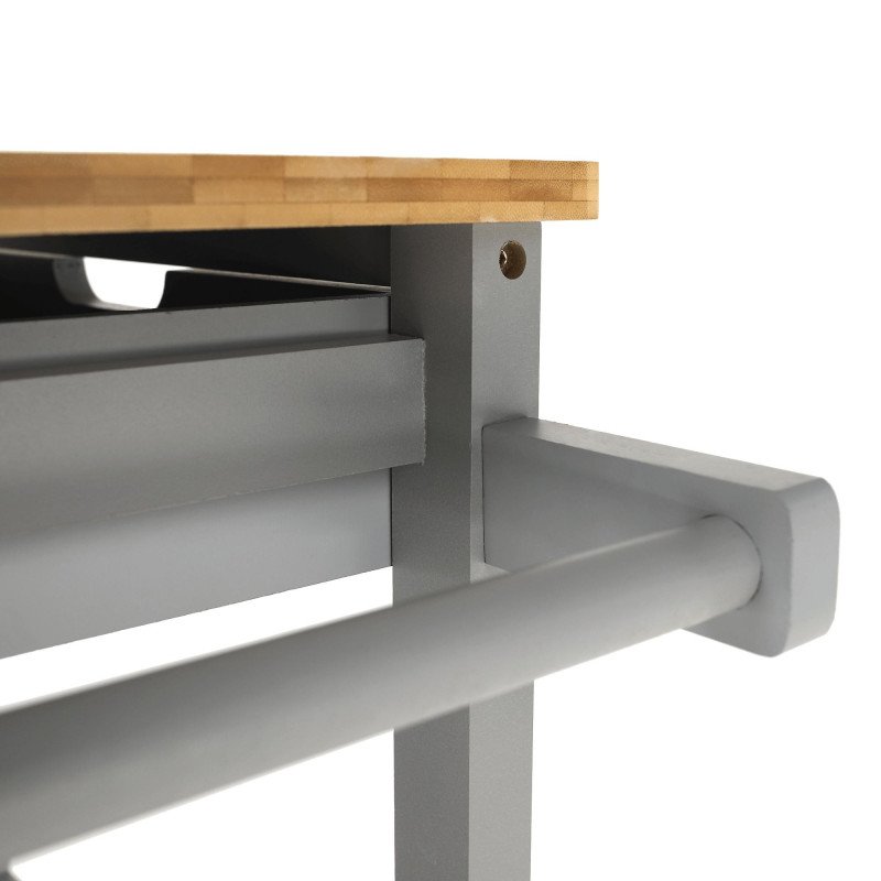 Kondela Servírovací vozík, prírodná/sivá, ARETE