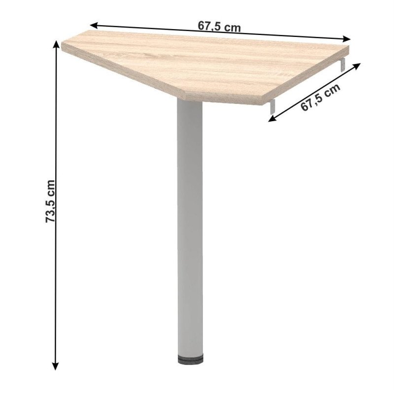 Kondela Rohový stolík, dub sonoma/kov, JOHAN 2 NEW 06