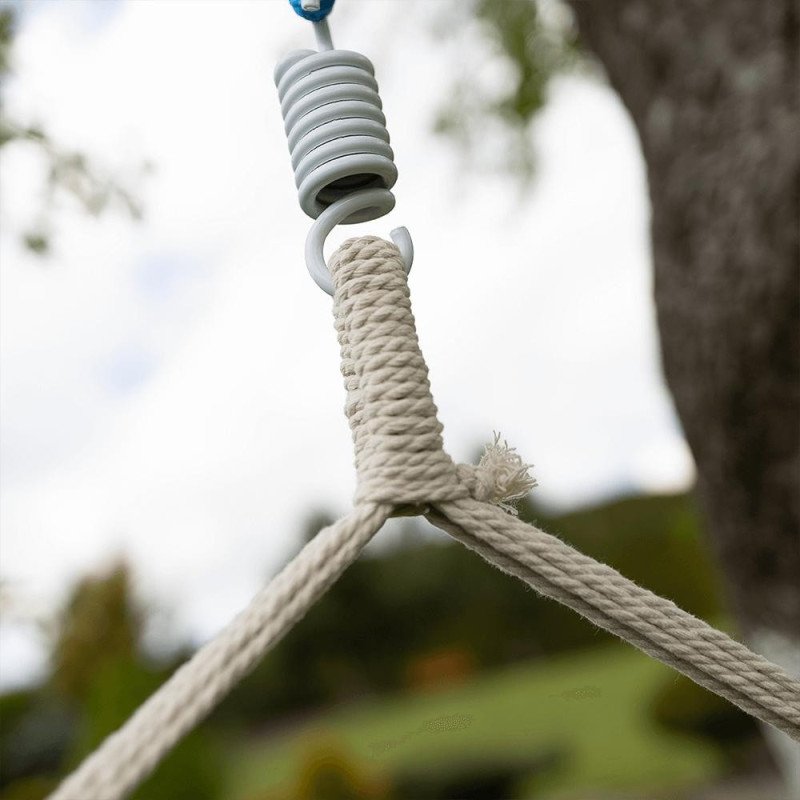 Kondela Závesné hojdacie kreslo, biela/vzor pásik, LINDO NEW