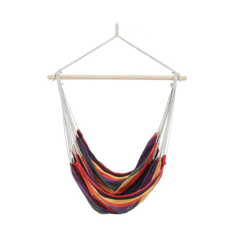 Kondela Závesné hojdacie kreslo, biela/vzor pásik, LINDO NEW