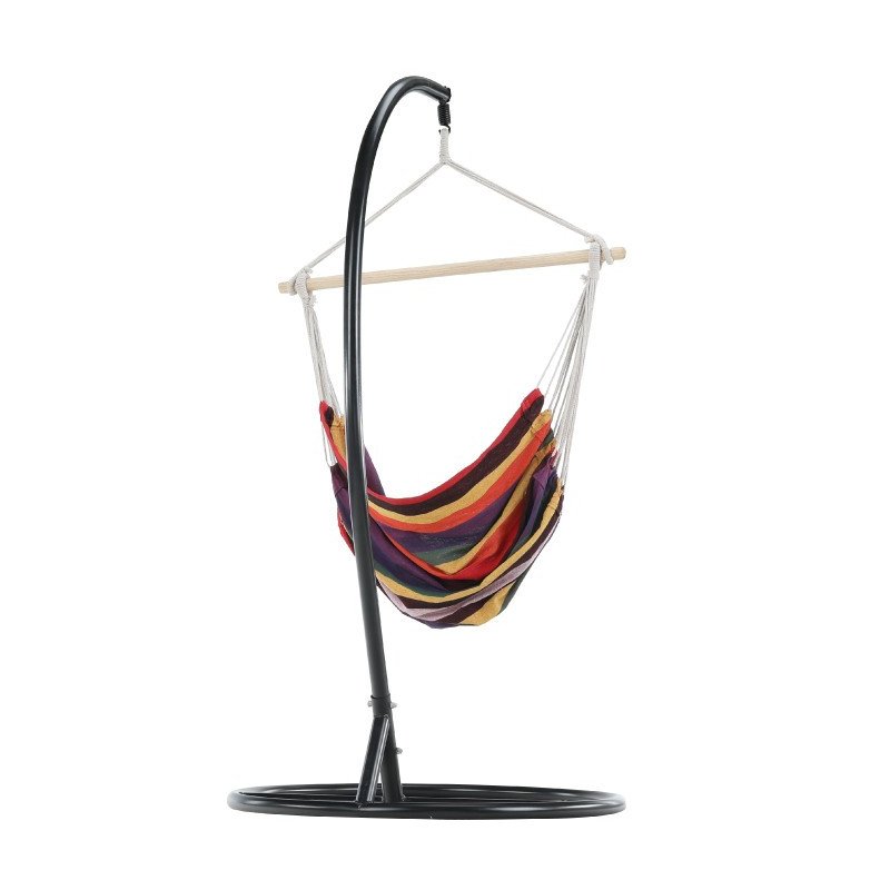 Kondela Závesné hojdacie kreslo, biela/vzor pásik, LINDO NEW