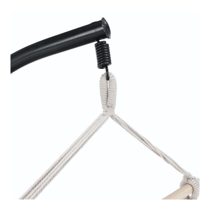 Kondela Závesné hojdacie kreslo, biela/vzor pásik, LINDO NEW