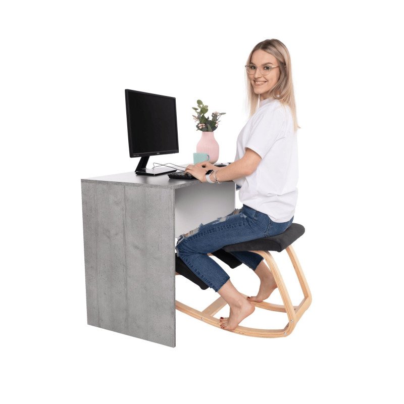 Kondela Balančná kľakačka, čierna/prírodná, RENAR