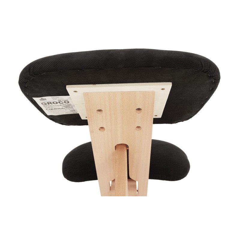 Kondela Ergonomická kľakačka, čierna/buk, GROCO