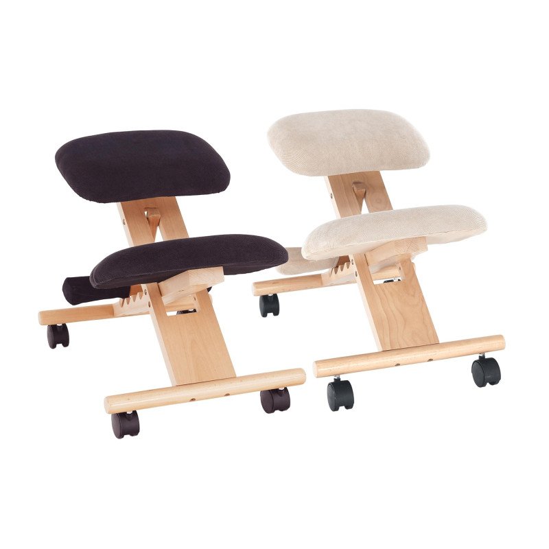 Kondela Ergonomická kľakačka, čierna/buk, GROCO