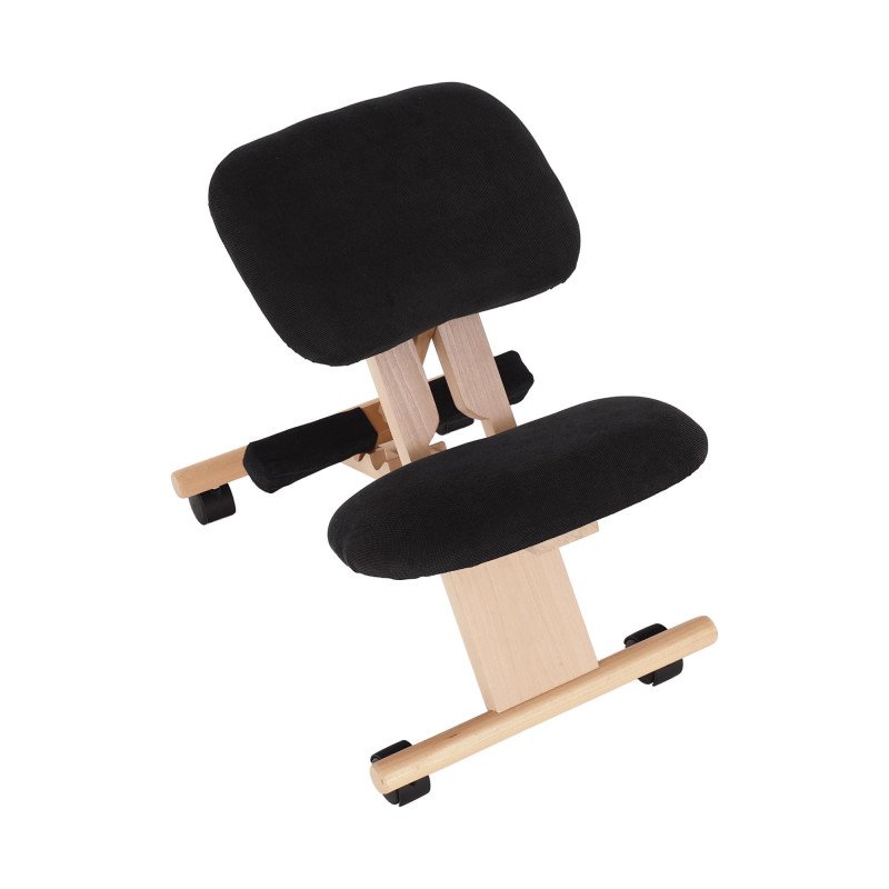 Kondela Ergonomická kľakačka, čierna/buk, GROCO