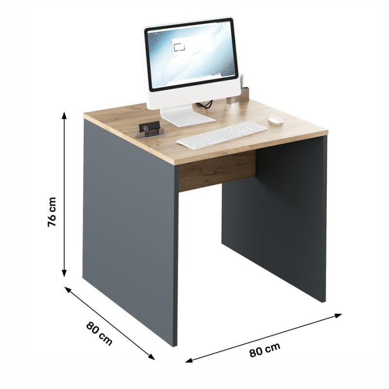 Kondela Písací stôl, grafit/dub artisan, RIOMA NEW TYP 17