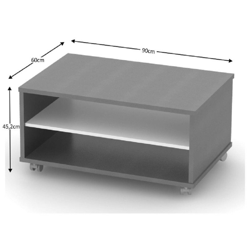 Kondela Konferenčný stolík, grafit/biela, RIOMA NEW TYP 32