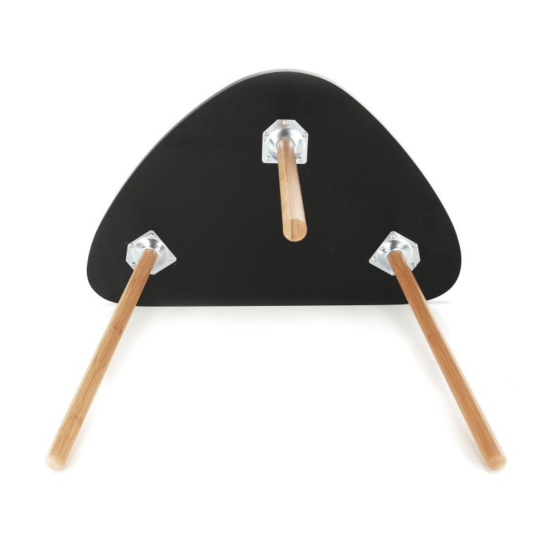 Kondela Set 2 stolíkov, čierna/prírodná, GOREJ