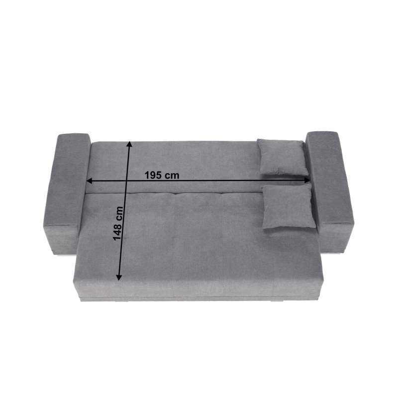 Kondela Rozkladacia pohovka, svetlosivá, KEVAN BIG SOFA