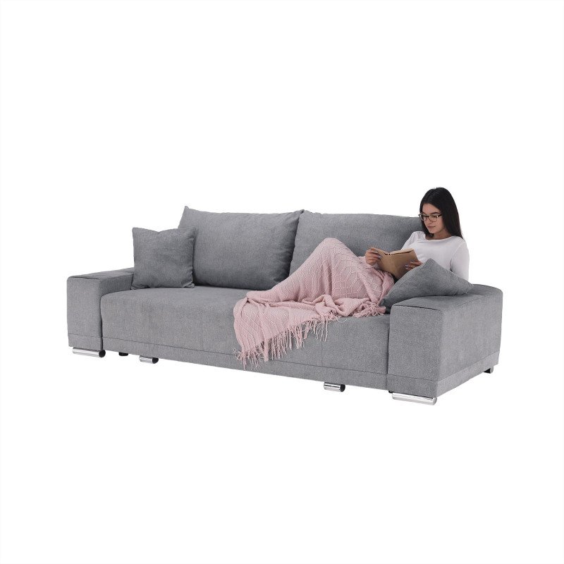 Kondela Rozkladacia pohovka, svetlosivá, KEVAN BIG SOFA