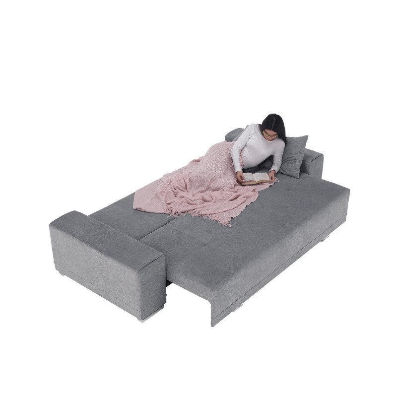 Kondela Rozkladacia pohovka, svetlosivá, KEVAN BIG SOFA