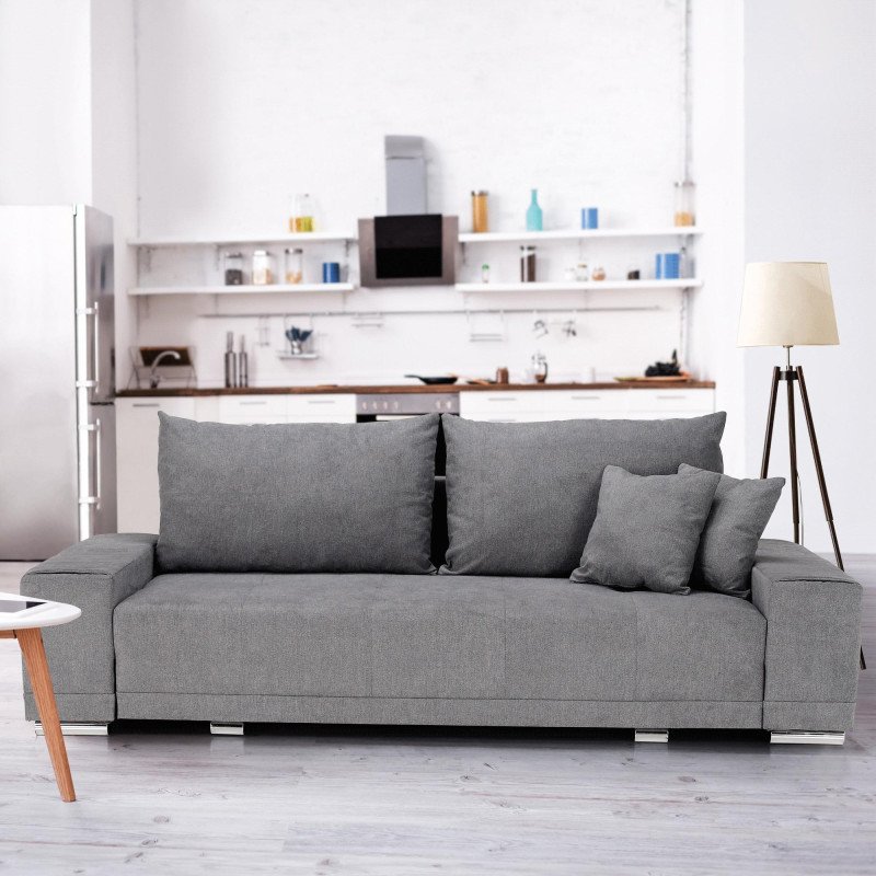 Kondela Rozkladacia pohovka, svetlosivá, KEVAN BIG SOFA