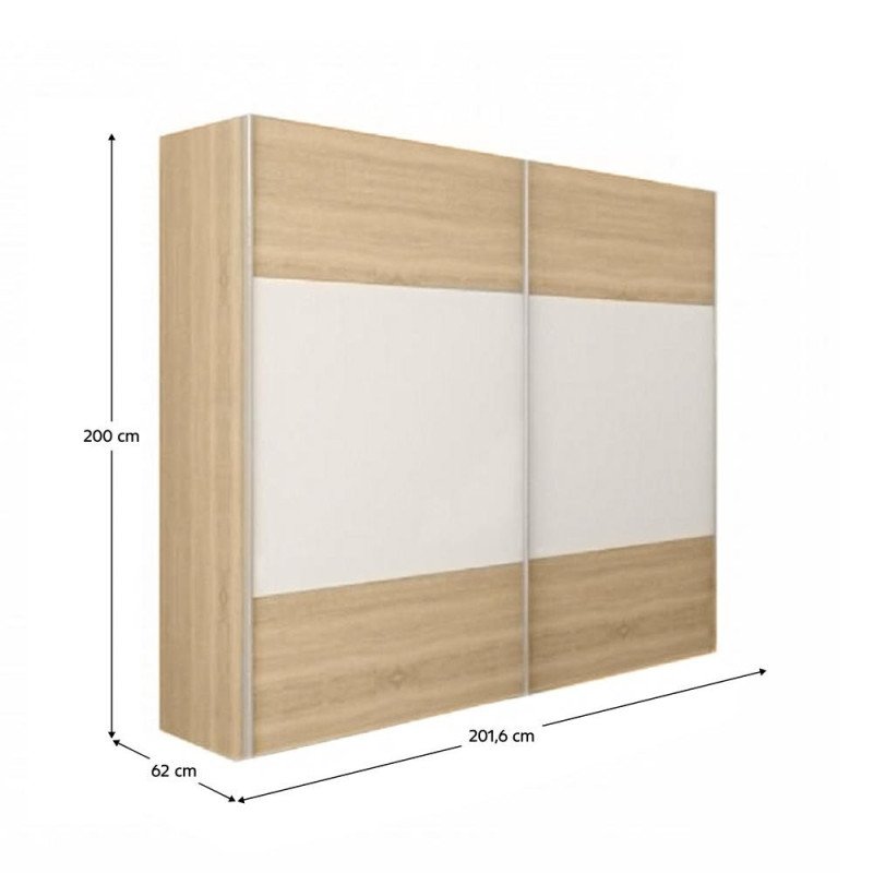 Kondela Spálňový komplet (posteľ 160x200 cm), dub sonoma/biela, GABRIELA NEW